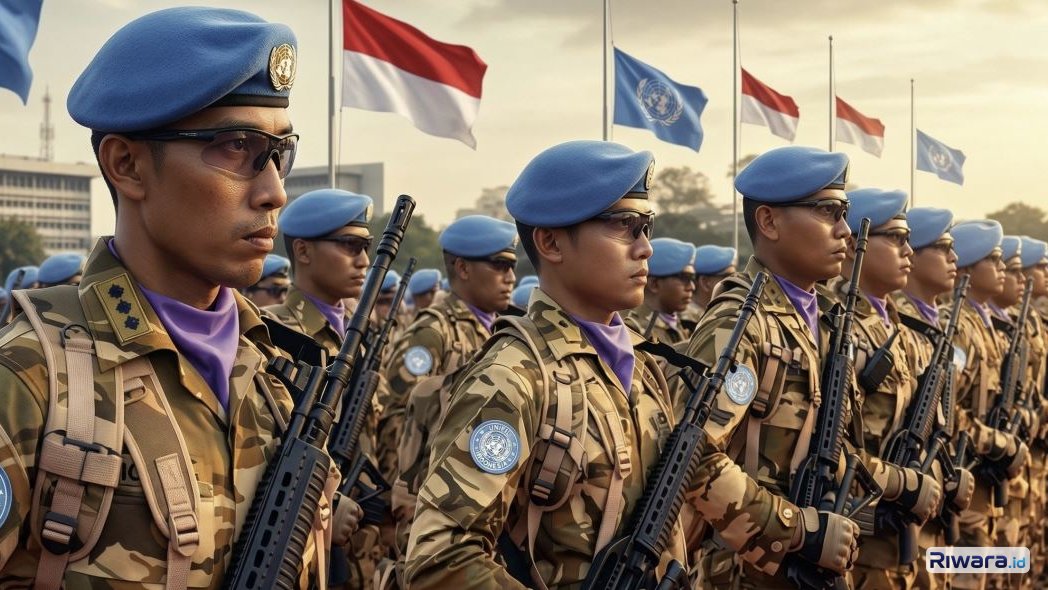 Ilustrasi Pasukan TNI dalam penugasan UNIFIL di bawah PBB, tetap menjalankan peran juru damai meski harus kehilangan beberapa prajurit terbaik, dibuat dengan bantuan Gemini AI.